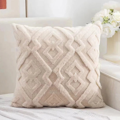 Textured Snowflake Velvet Jacquard Accent Pillow
