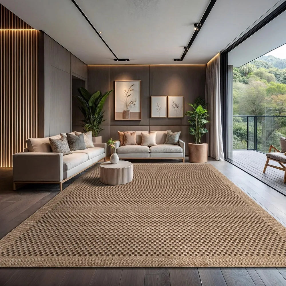 Durable Polypropylene Flat Woven Rug for Patio and Kitchen