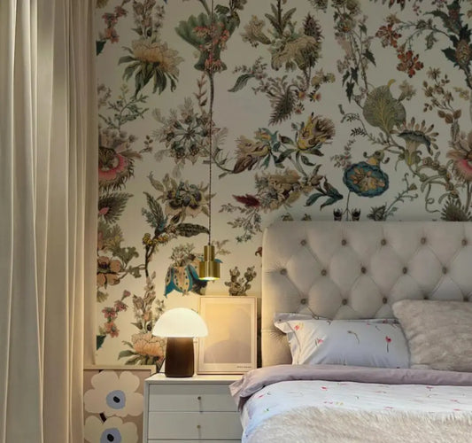 Multicolor Floral Peel & Stick Wallpaper – Vibrant Botanical for Home & Office