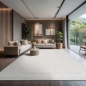 Luxury Modern Swirl Area Rug - High-Low Pile