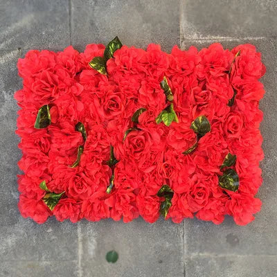 Artificial Silk Rose Flower Wall Panel