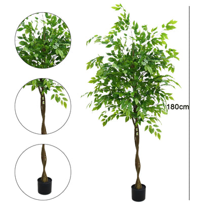 5.2ft-5.9ft Artificial Artificial Ficus Tree for Home and Exhibitions