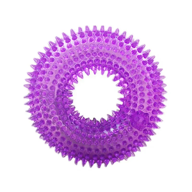 Bristle Ring Dog Toy for Interactive Play