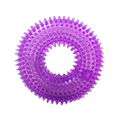 Bristle Ring Dog Toy for Interactive Play