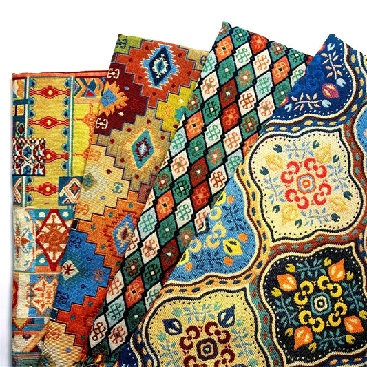 Bohemian Jacquard Woven Fabric – 58" Wide Ethnic Pattern