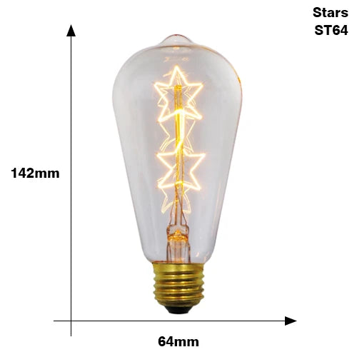 Classic E27 LED Globe Bulb - Vintage Style Warm White Bulb - 10,000-Hour Life Edison Bulb