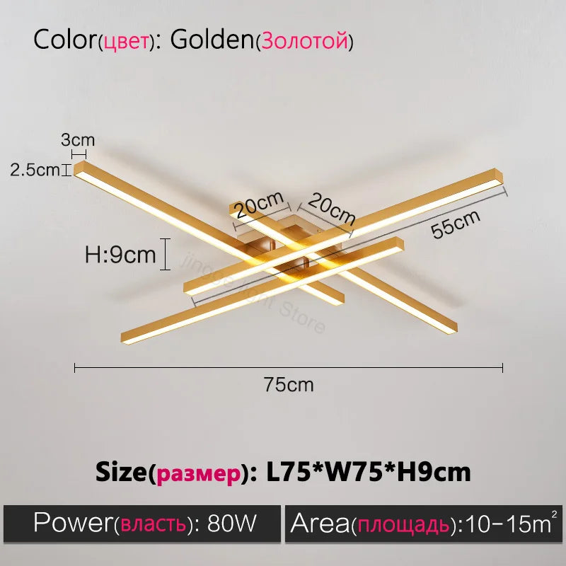 Modern Black LED Surface Mounted Ceiling Light