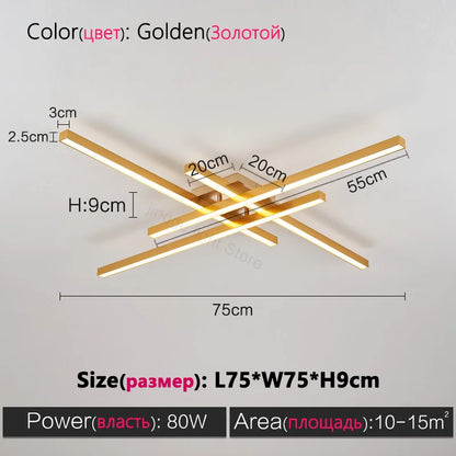 Modern Black LED Surface Mounted Ceiling Light