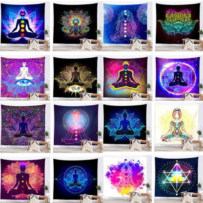Seven Chakra Mandala Tapestry