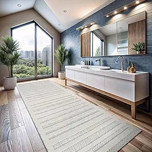 Luxury Modern Swirl Area Rug - High-Low Pile