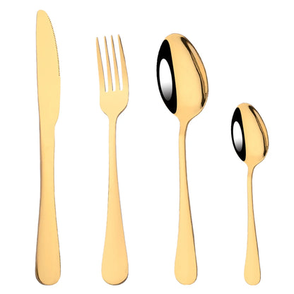 Modern Rainbow Flatware Set with Pigmented Finish