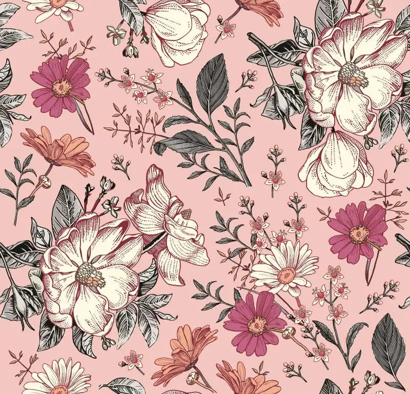 Multicolor Floral Peel & Stick Wallpaper – Vibrant Botanical for Home & Office