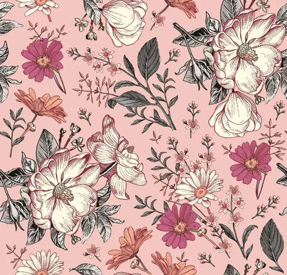 Multicolor Floral Peel & Stick Wallpaper – Vibrant Botanical for Home & Office