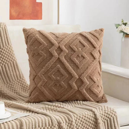 Textured Snowflake Velvet Jacquard Accent Pillow