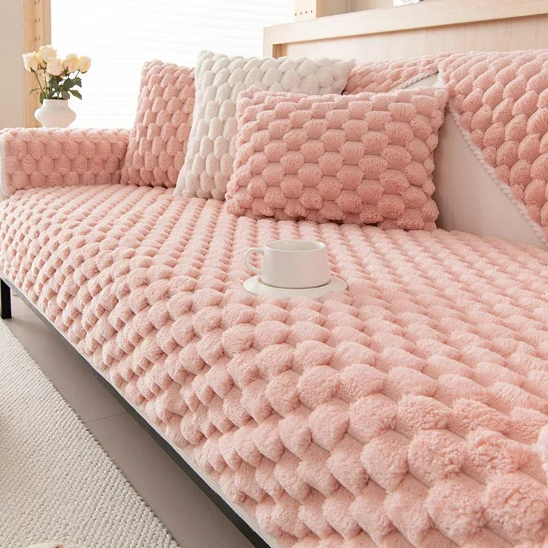 Soft Brushed Sofa Cover for L-Shaped Sectionals, Loveseats & Chairs