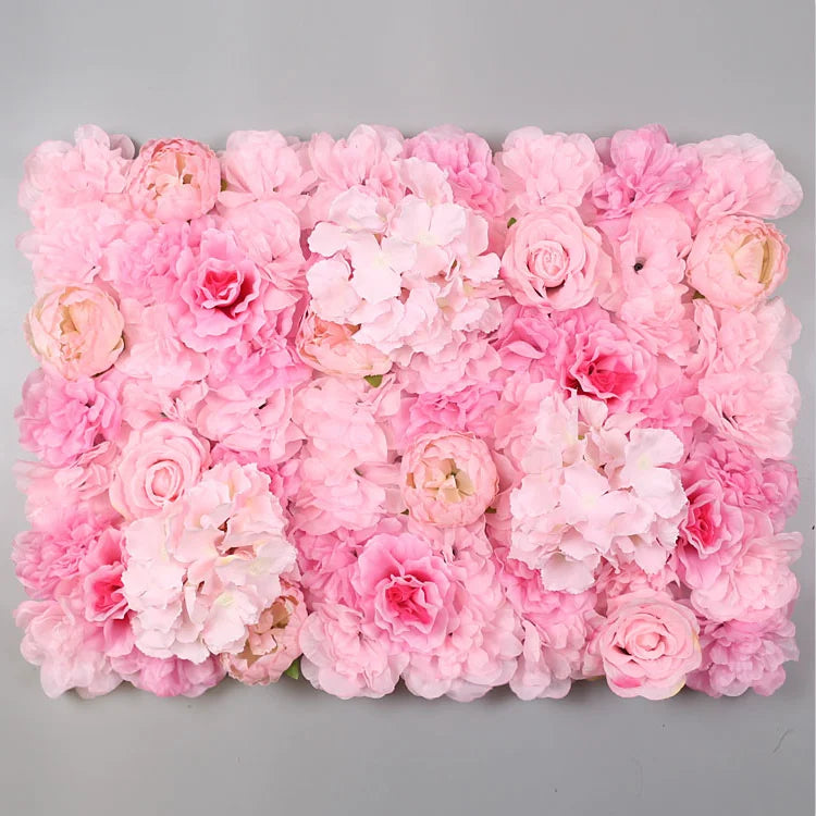 Artificial Silk Rose Flower Wall Panel