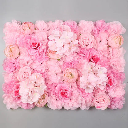 Artificial Silk Rose Flower Wall Panel