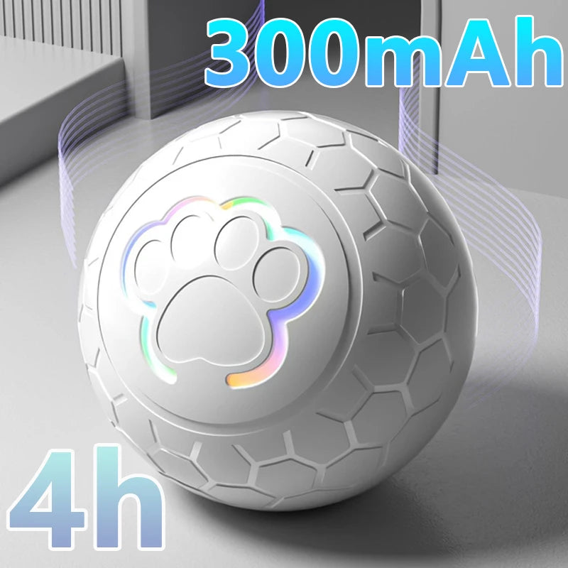 Automatic Bouncing Dog Toy Ball - LED Light Up, USB Rechargeable, Touch-Activated for Dogs & Cats