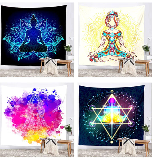 Seven Chakra Mandala Tapestry
