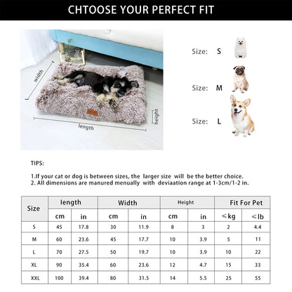 Ultra-Soft & Washable Dog Crate Bed with Anti-Slip Bottom