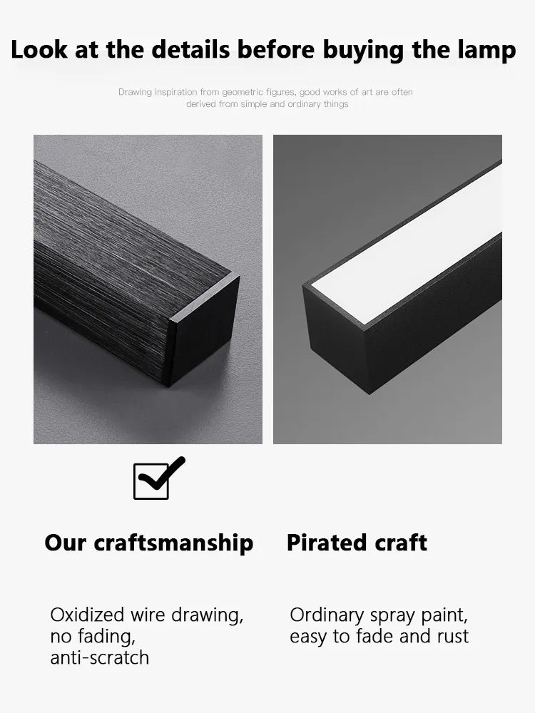 Modern Black LED Surface Mounted Ceiling Light