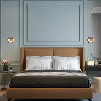 Modern Glass Pendant Light with Gold Accent