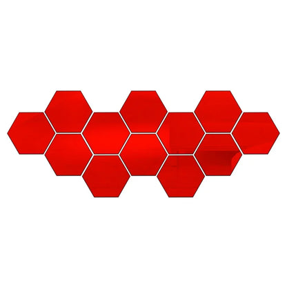 Acrylic Hexagon Mirror Stickers for Modern Wall Styling