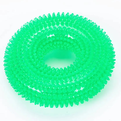 Bristle Ring Dog Toy for Interactive Play