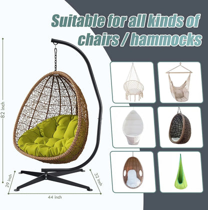 Hammock Chair Stand Only — Adjustable Steel C-Stand