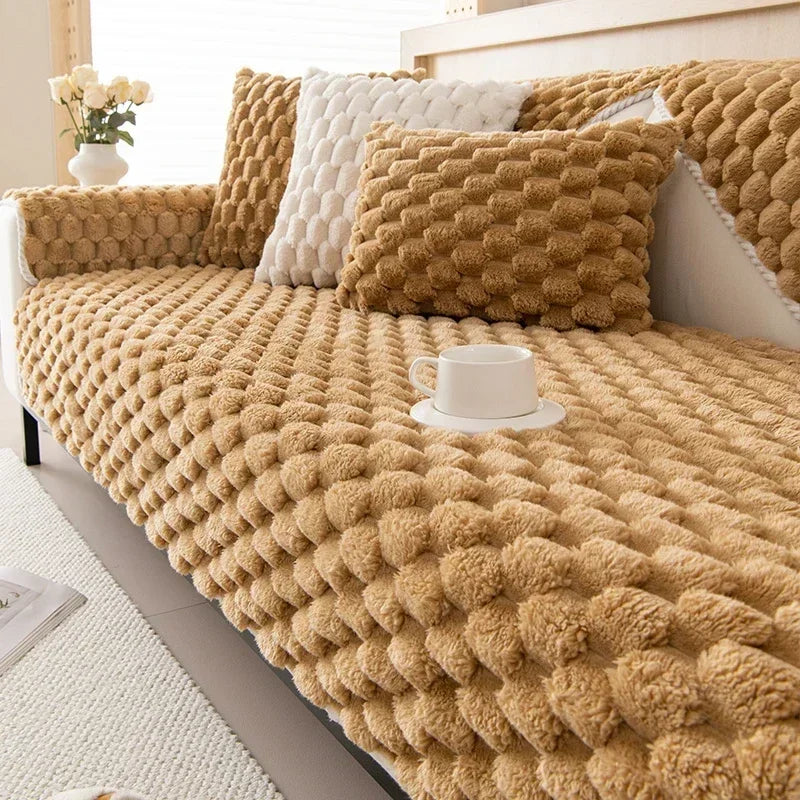 Soft Brushed Sofa Cover for L-Shaped Sectionals, Loveseats & Chairs