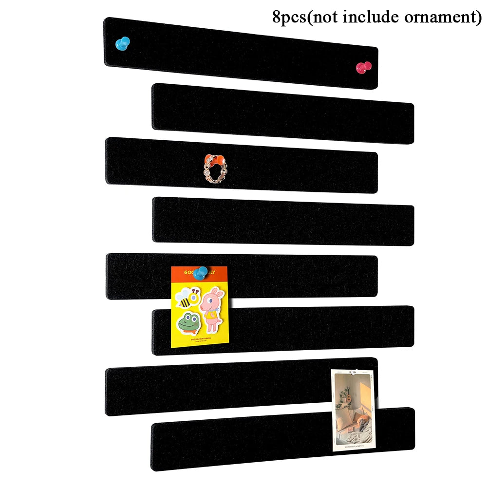 Self-Adhesive Felt Cork Bulletin Board Strips – 8 Pack