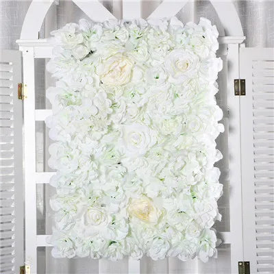Artificial Silk Rose Flower Wall Panel