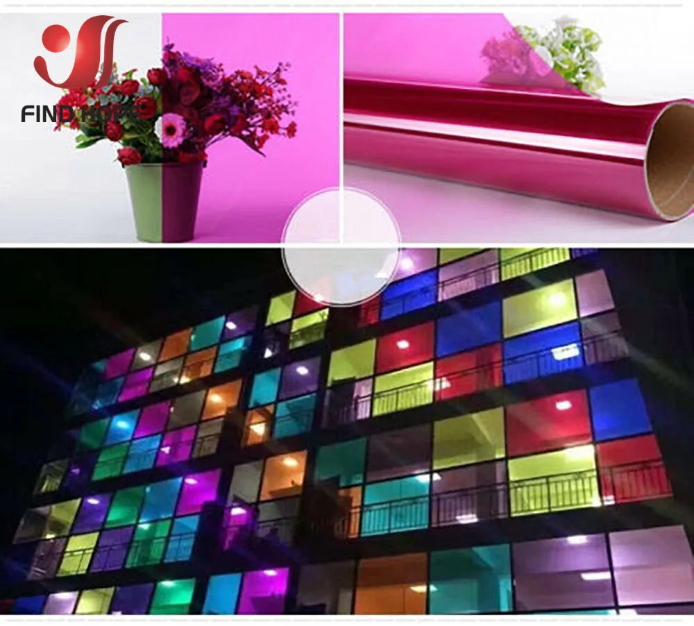 DIY, Renter Friendly Stained Glass Window Film – Multicolor Static Cling Vinyl for Creative Studios