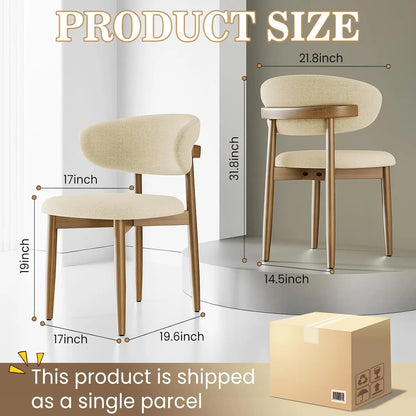 Soren Curved-Back Upholstered Dining Chairs, Set of 4