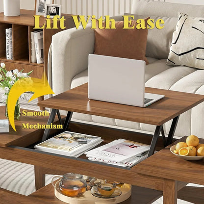 Coffee Table With Lifting Top, Rectangle Wood Lift Top Coffee