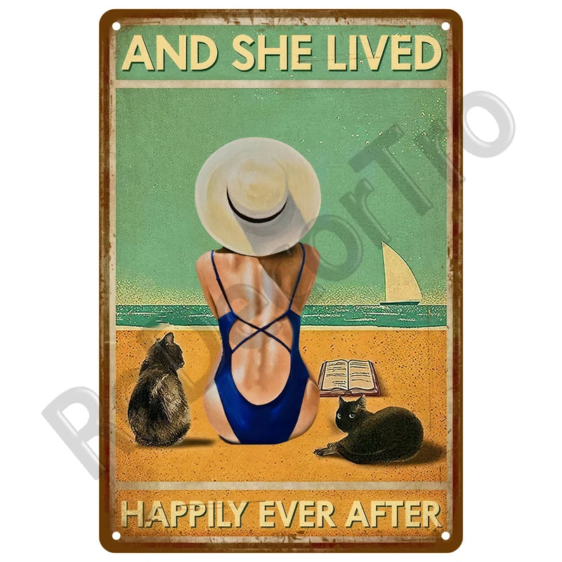 Seaside Memory Metal Sign – Vintage Wall Art