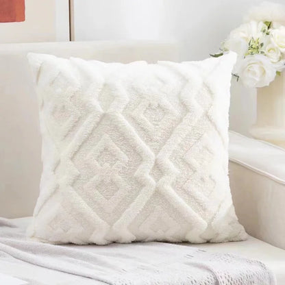 Textured Snowflake Velvet Jacquard Accent Pillow