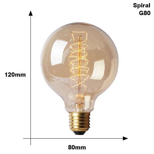 Classic E27 LED Globe Bulb - Vintage Style Warm White Bulb - 10,000-Hour Life Edison Bulb