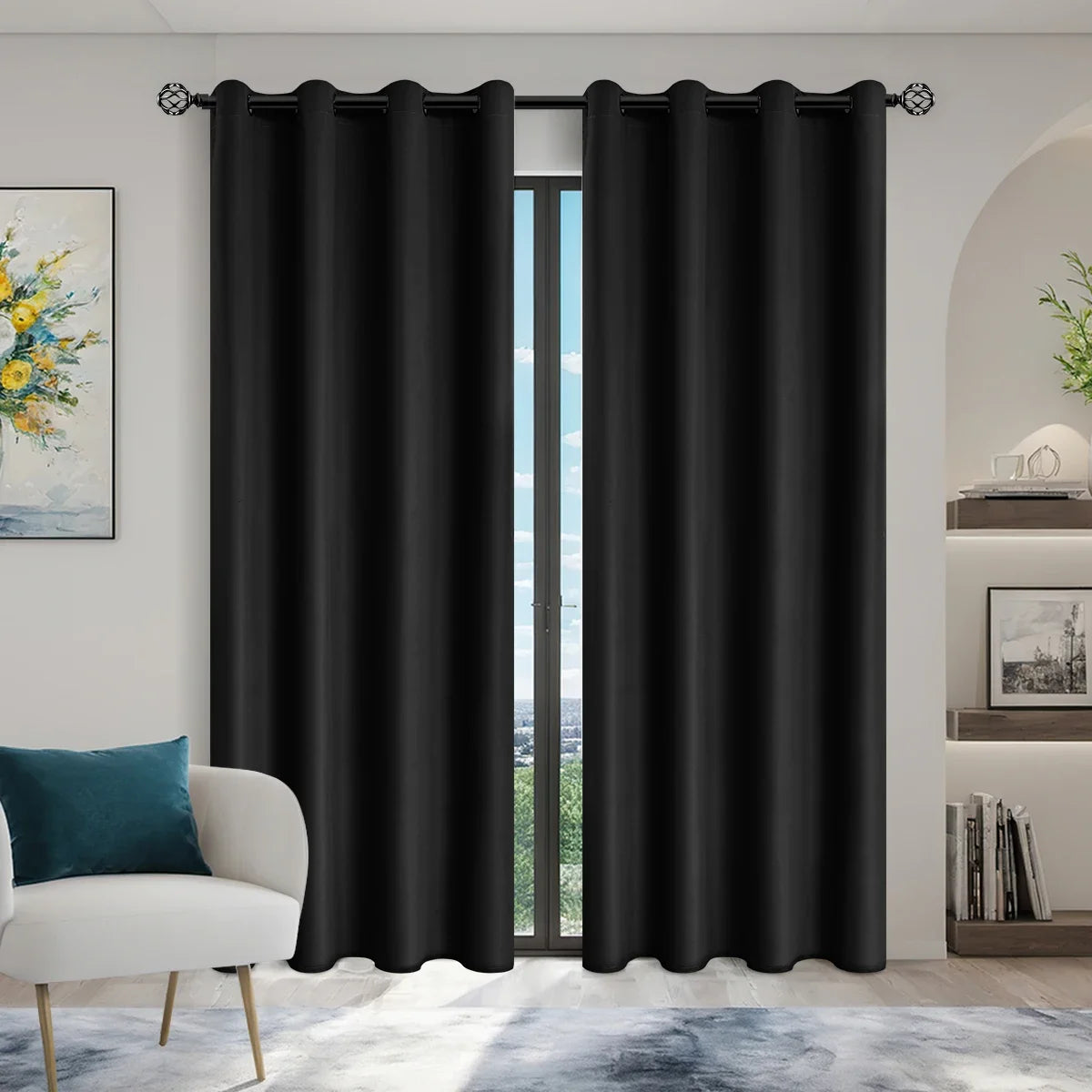 Solid Color Thermal 100% Blackout Drapes – Complete Light Control