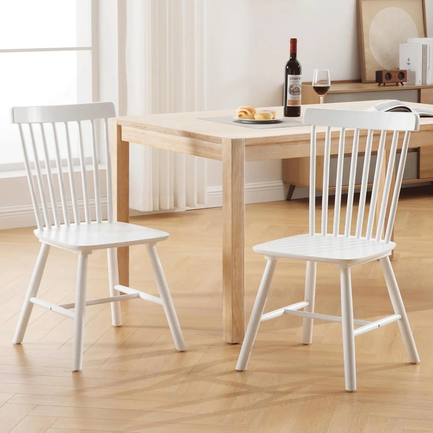 Windsor Dining Chairs Set of 2, French Country