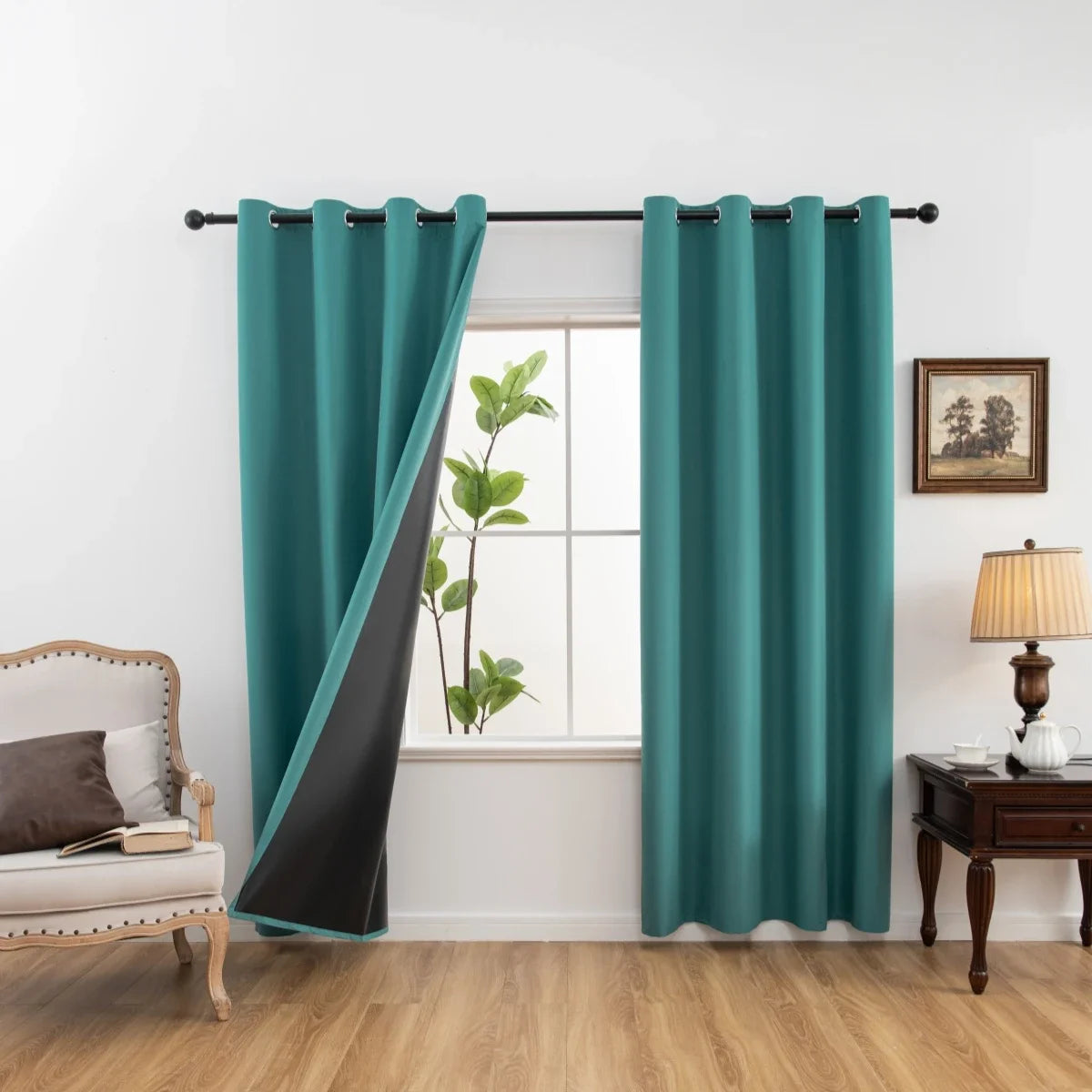 Solid Color Thermal 100% Blackout Drapes – Complete Light Control