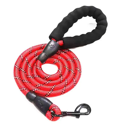 Heavy Duty Nylon Dog Leash — Anti-Tangle & Comfortable Grip