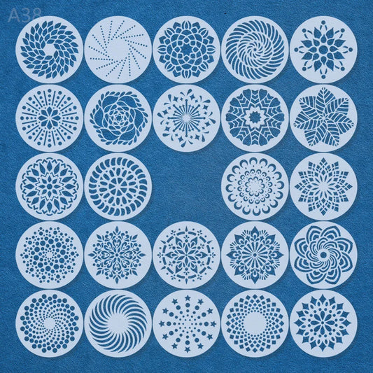Mandala Layering Stencils – 24 Designs for Wall Art, Crafts & Furniture