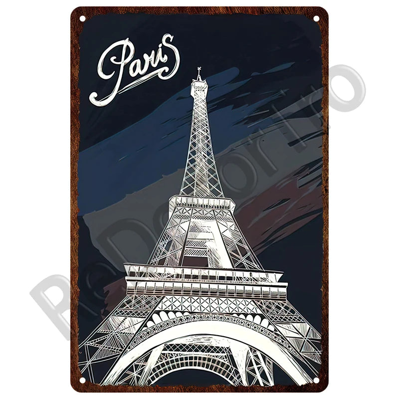 Seaside Memory Metal Sign – Vintage Wall Art