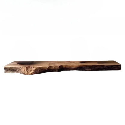 The Ayla Solid Wood Live-Edge Floating Shelf