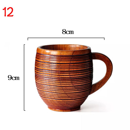 The Forest Sip: Handcrafted Natural Spruce Wood "Big Belly" Cup
