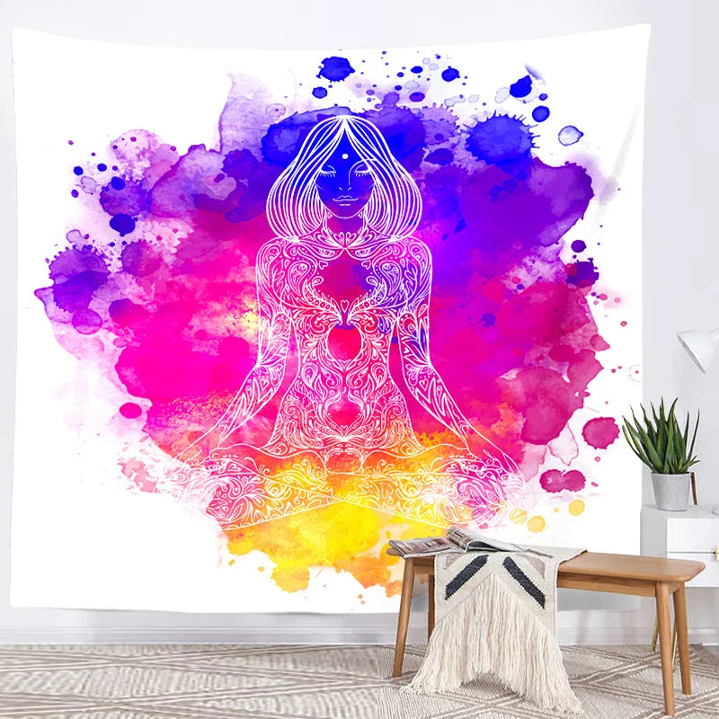 Seven Chakra Mandala Tapestry