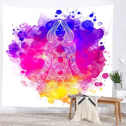 Seven Chakra Mandala Tapestry