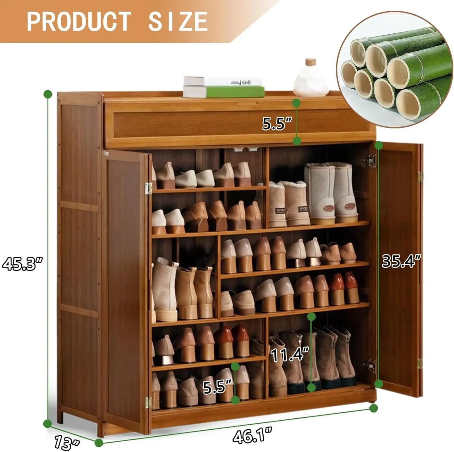 8-Tier Large Capacity Shoe Storage Cabinet