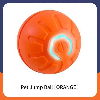 Automatic Bouncing Dog Toy Ball - LED Light Up, USB Rechargeable, Touch-Activated for Dogs & Cats